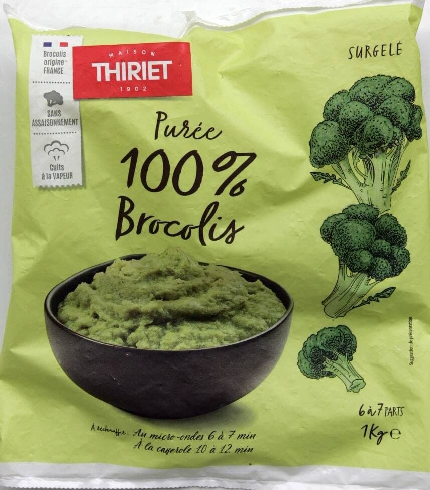 Thiriet Purée 100% brocolis packshot