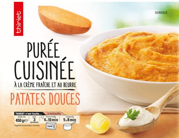 Thiriet Purée cuisinée à la crème fraîche et au beurre - patate douce packshot