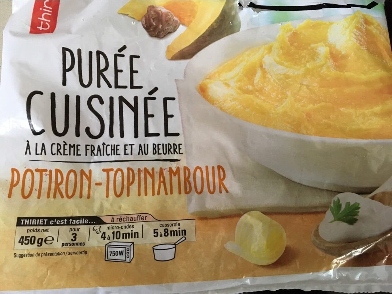 Thiriet Purée cuisiné potiron topinambour packshot