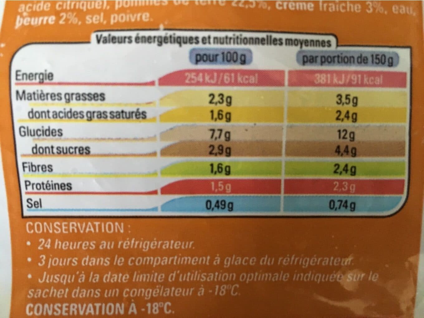 Thiriet Purée cuisiné potiron topinambour packshot