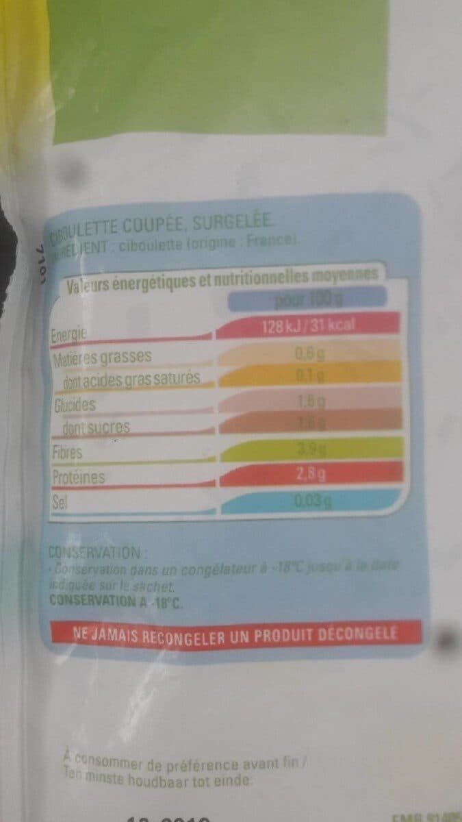 Thiriet Ciboulette coupée packshot