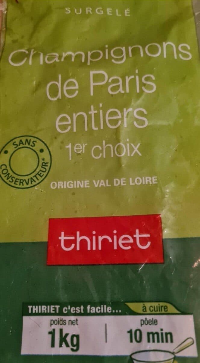 Thiriet Champignons Paris Surgelé 1kg packshot