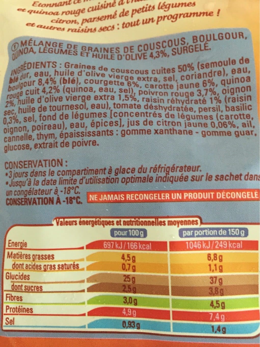 Thiriet Cereales et quinoa cuisinés aux petits légumes packshot
