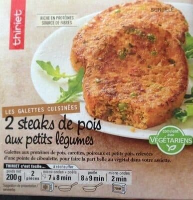 Thiriet 2 steaks de pois aux petits legumes packshot