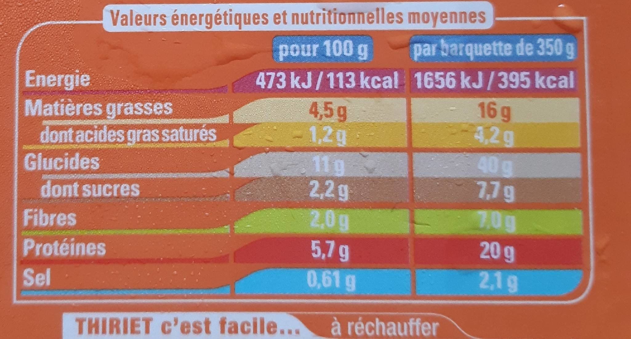 Thiriet Lasagnes Végétales Tomates et Blé packshot