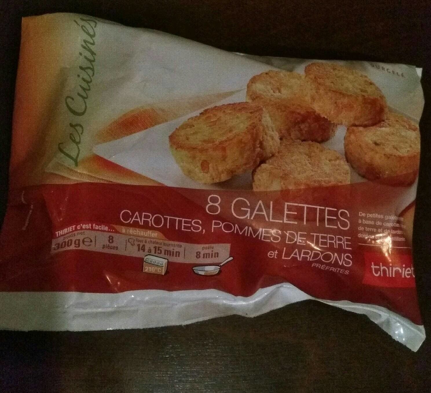 Thiriet 8 Galettes carottes,pommes de terre et lardons packshot
