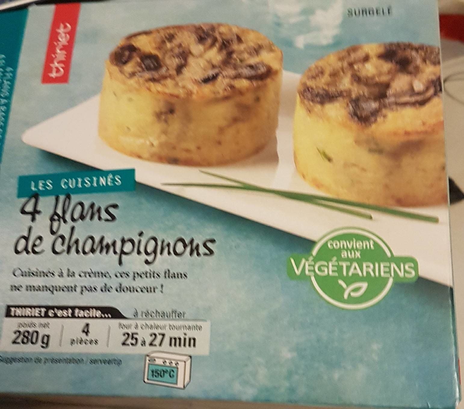 Thiriet 4 flans de champignons packshot