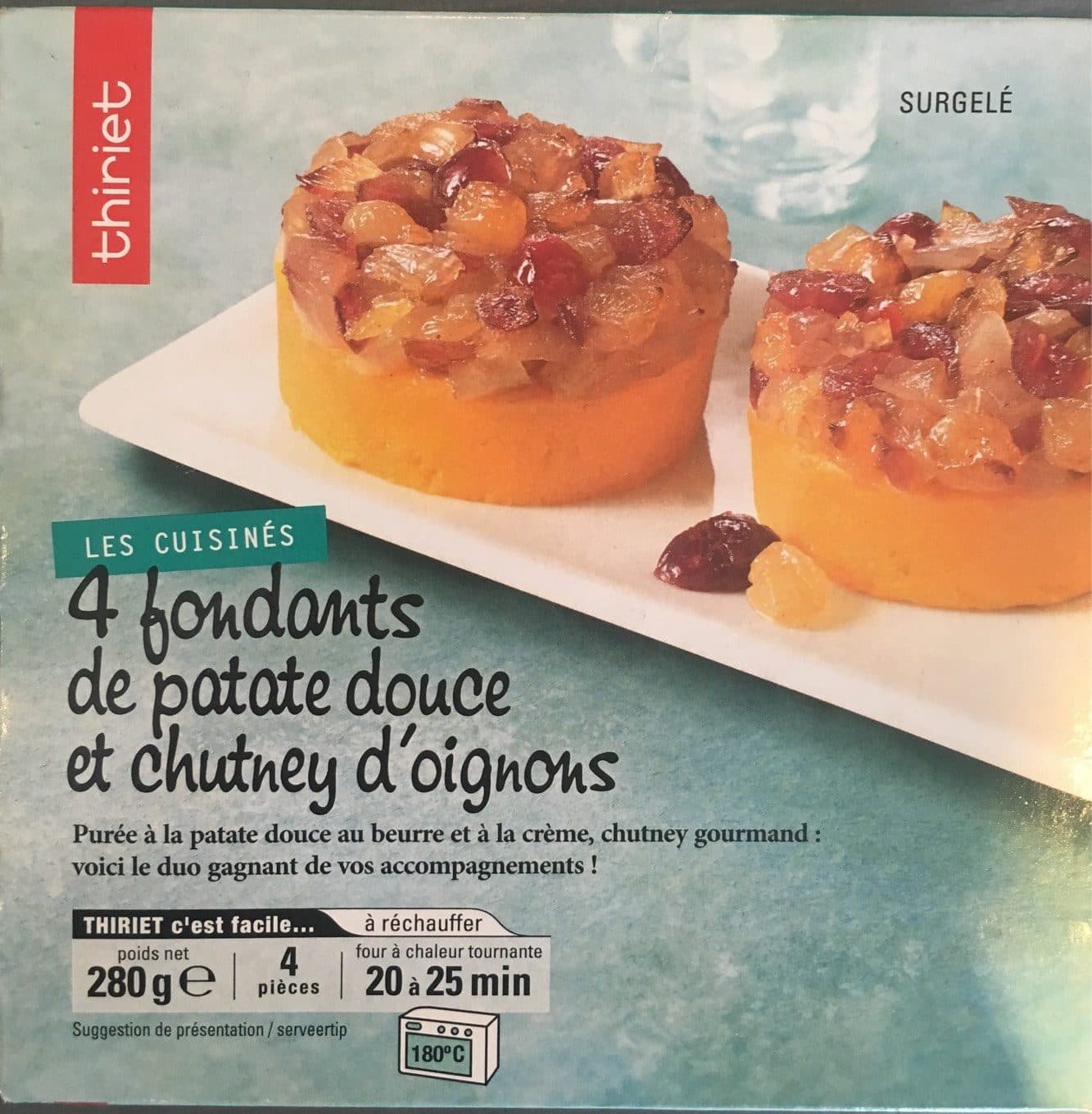 Thiriet 4 fondants de patate douce et chutney d oignons packshot