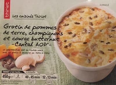 Thiriet Gratin de pommes de terres, champignons et courges butternut packshot