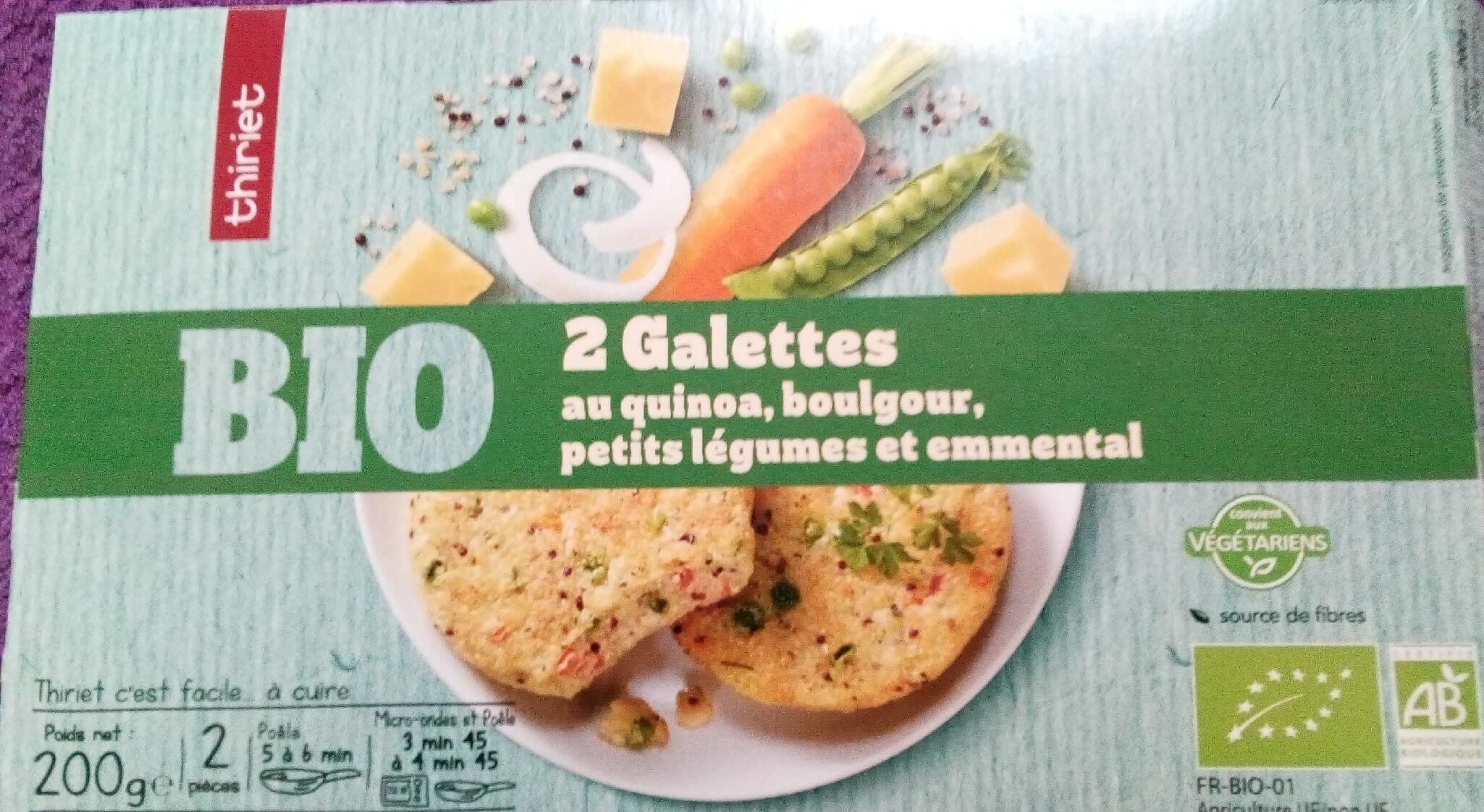 Thiriet Galette au quinoa boulgour petits légumes et emmental packshot