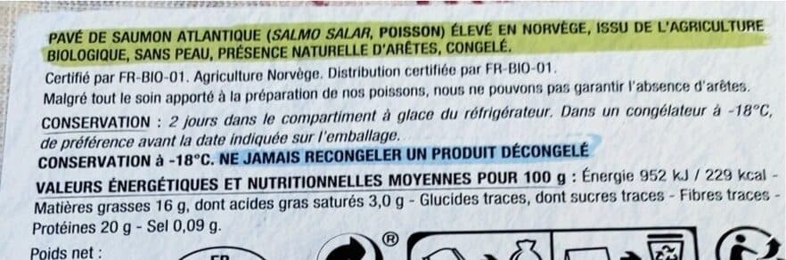 Thiriet Pavés de saumon Bio packshot