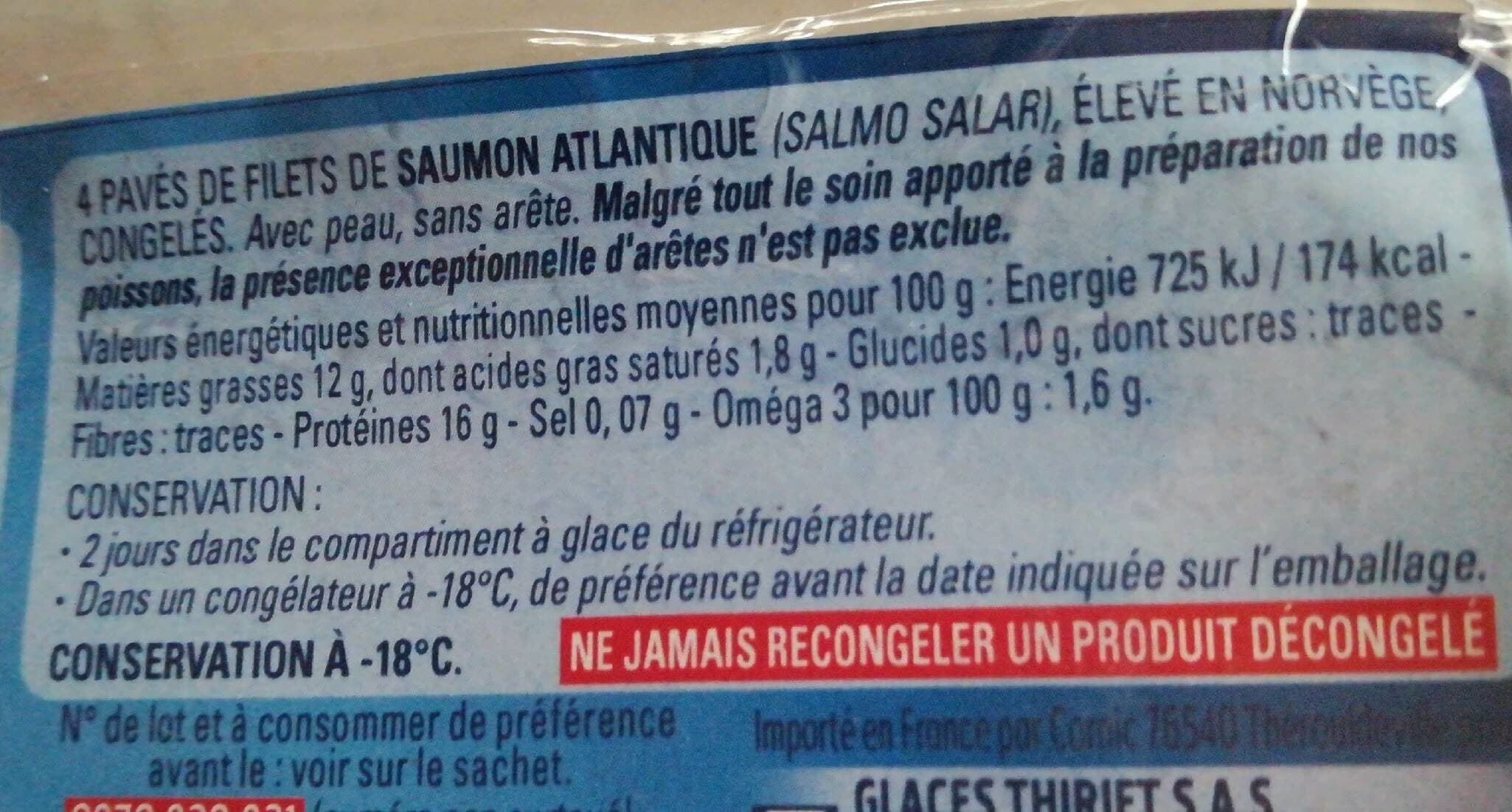 Thiriet Pavés de saumon Atlantique avec peau packshot