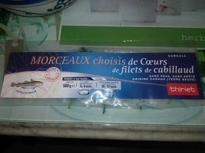 Thiriet Morceaux choisis de coeurs de filets de cabillaud packshot
