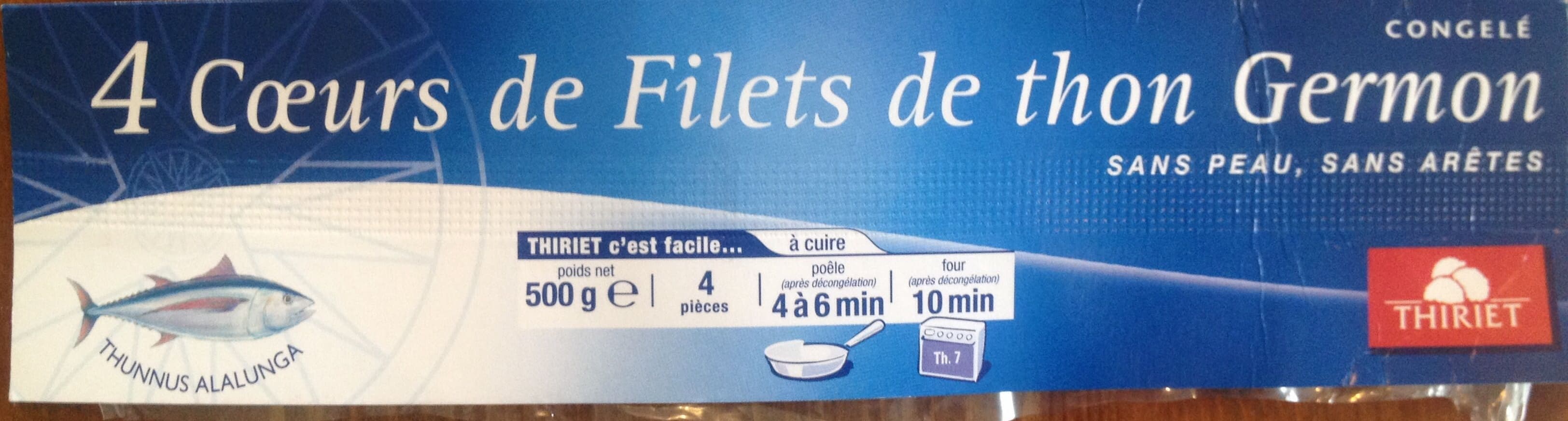 Thiriet 4 coeurs de filets de thon Germon packshot