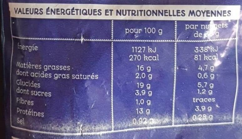 Thiriet Nuggets de saumon panure croustillante packshot