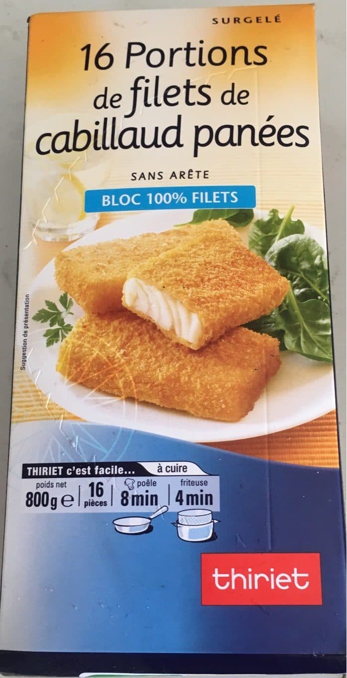 Thiriet Filets de Cabillaud Panés packshot