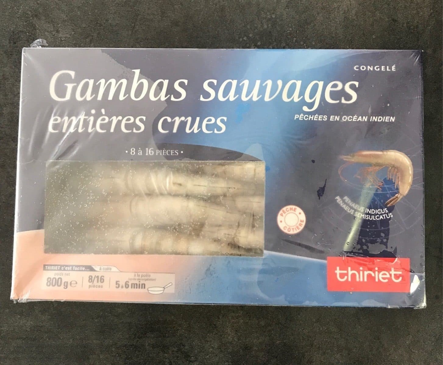 Thiriet Gambas sauvages entieres crues packshot