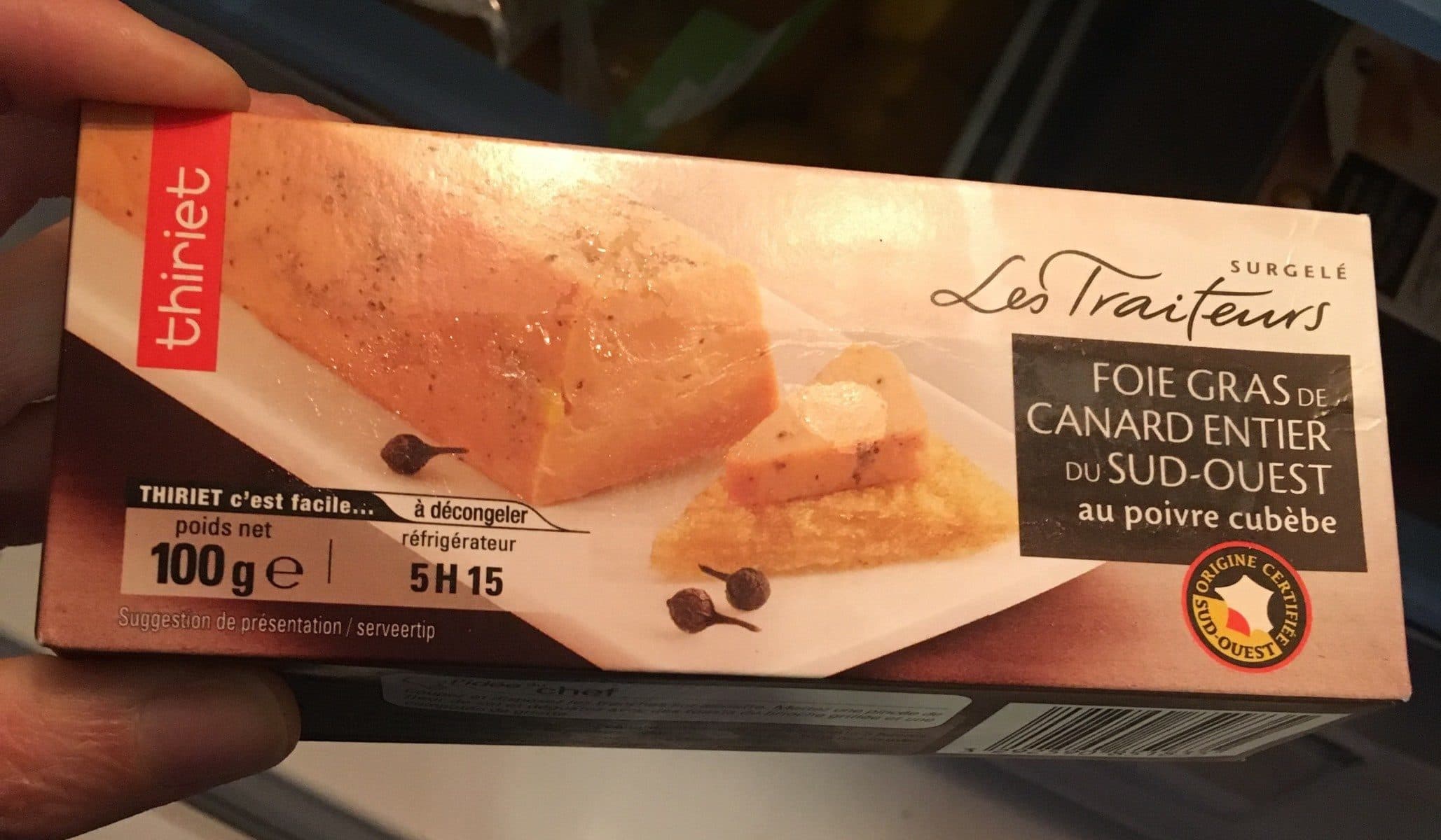Thiriet Foie gras canard entier packshot