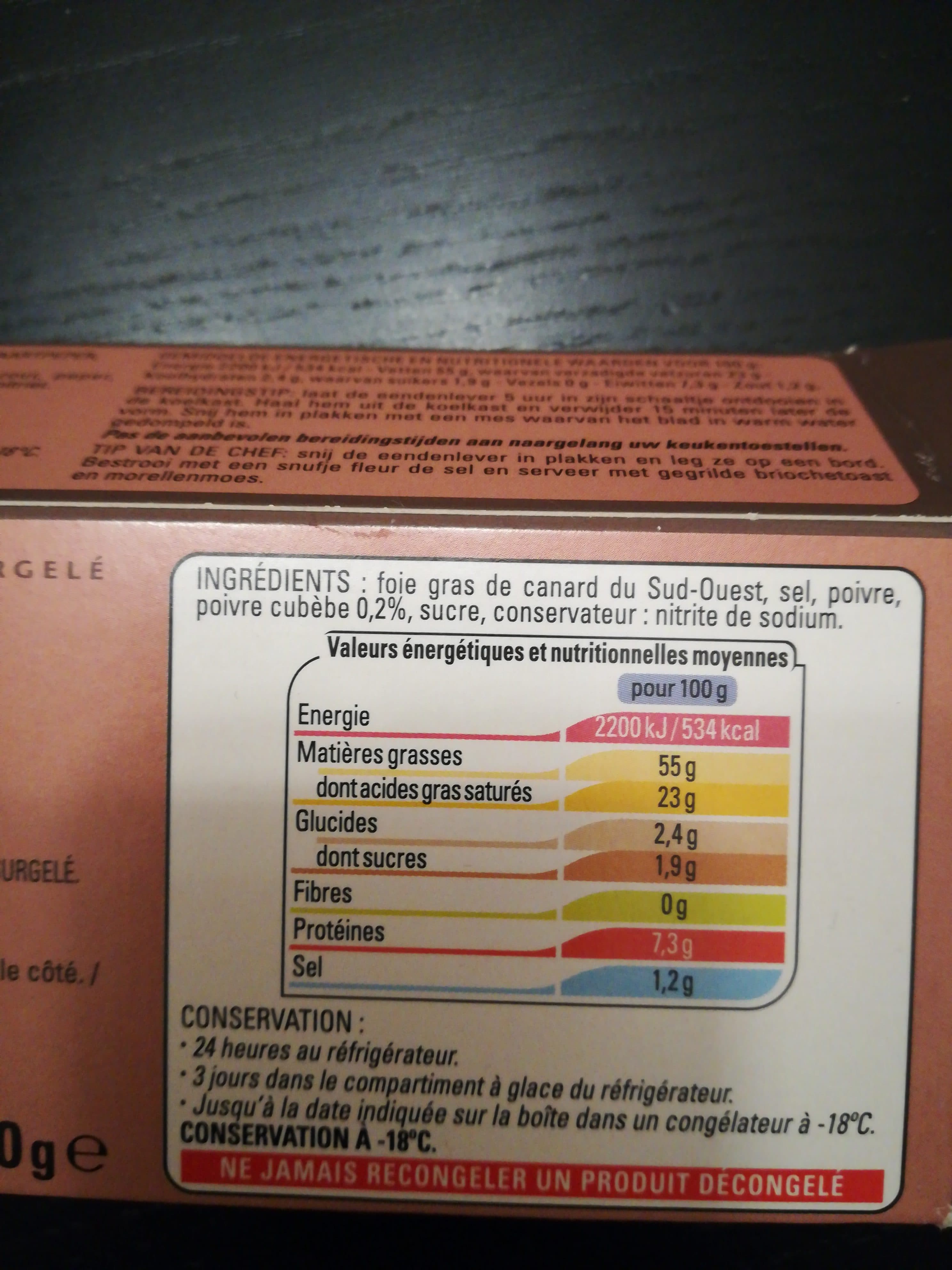 Thiriet Foie gras canard entier packshot