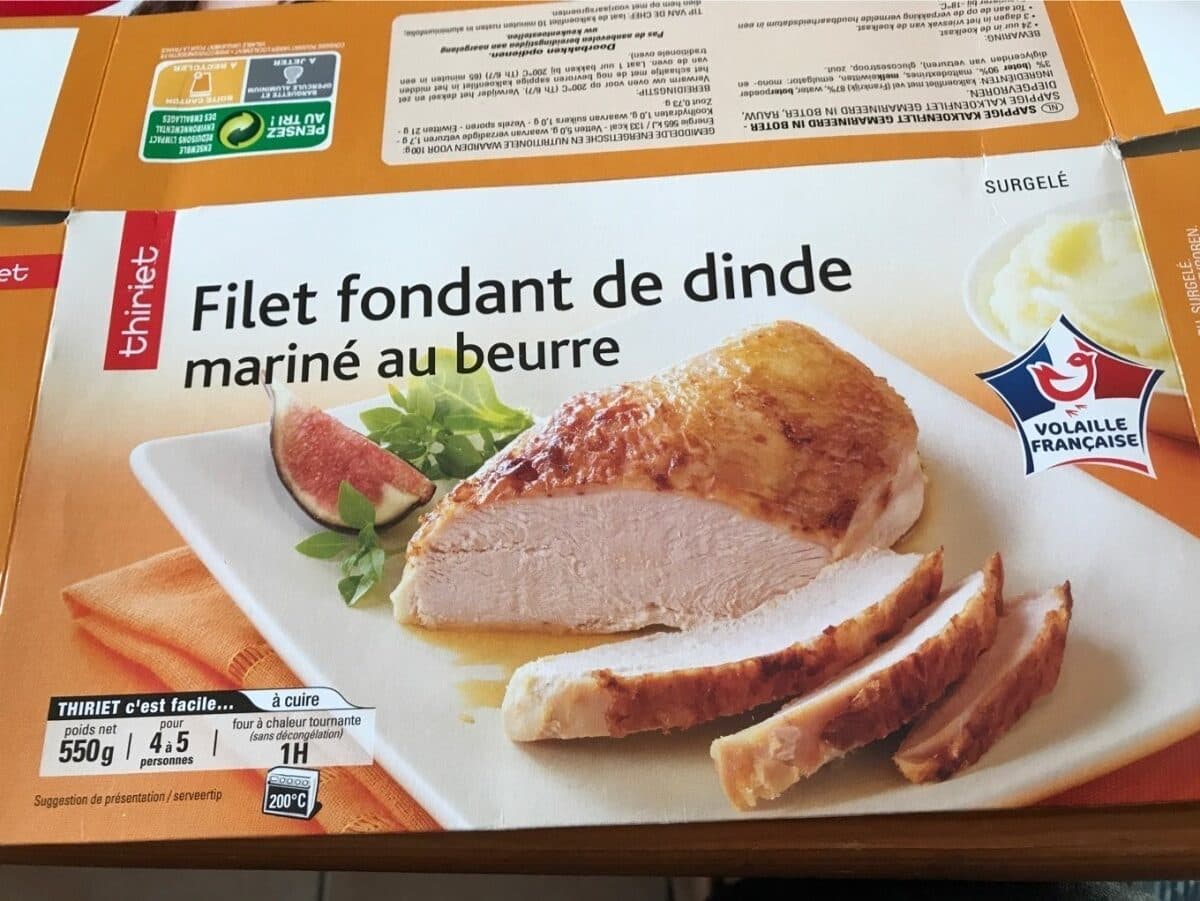 Thiriet Filet fondant de dinde mariné au beurre packshot
