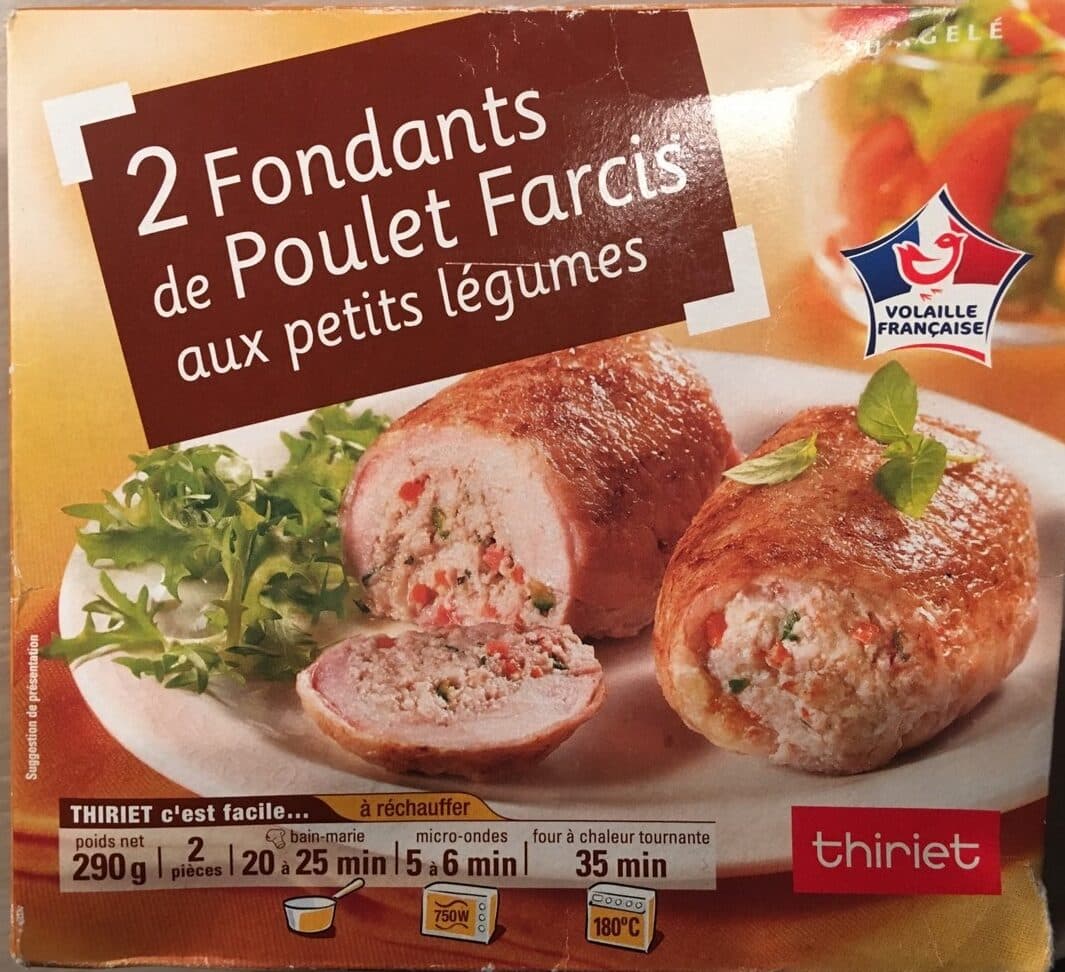 Thiriet Fondant de poulet farcis aux petits légumes packshot