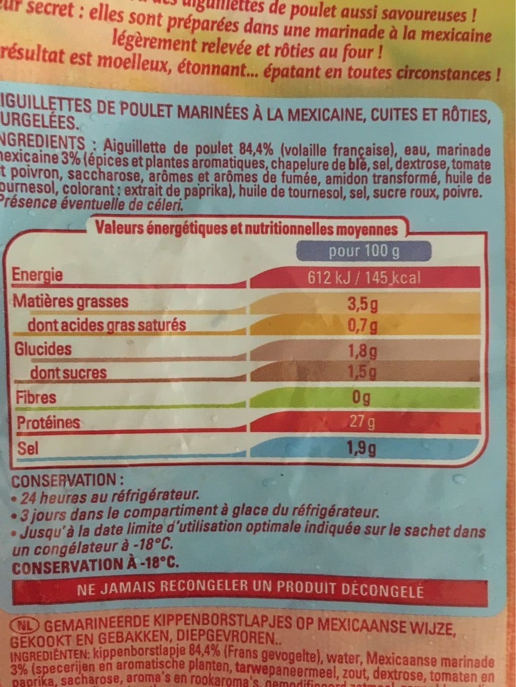 Thiriet Aiguillettes de poulet marinées à la mexicaine packshot