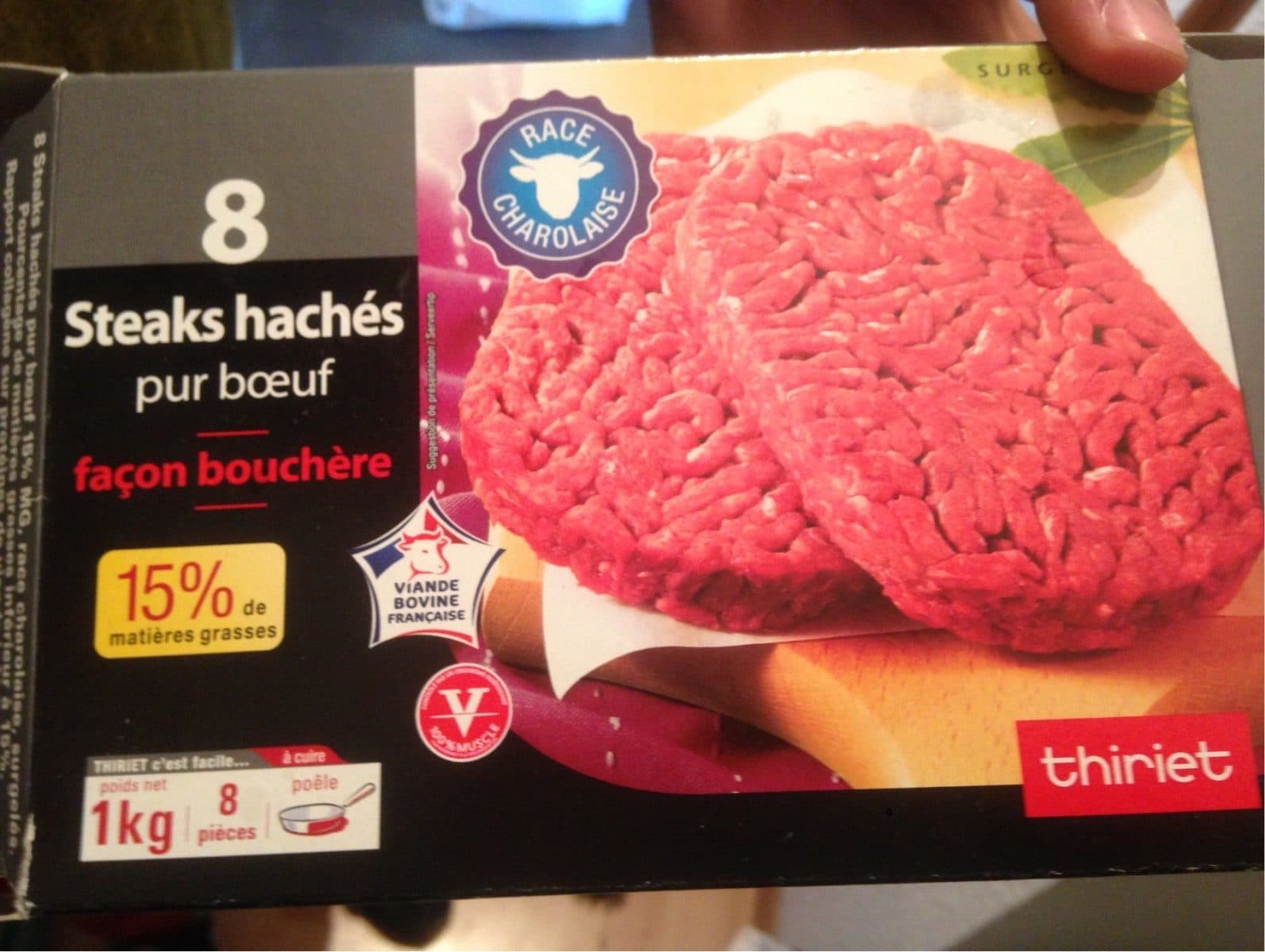 Thiriet Steak Haché Pur Boeuf Façon Bouchère packshot