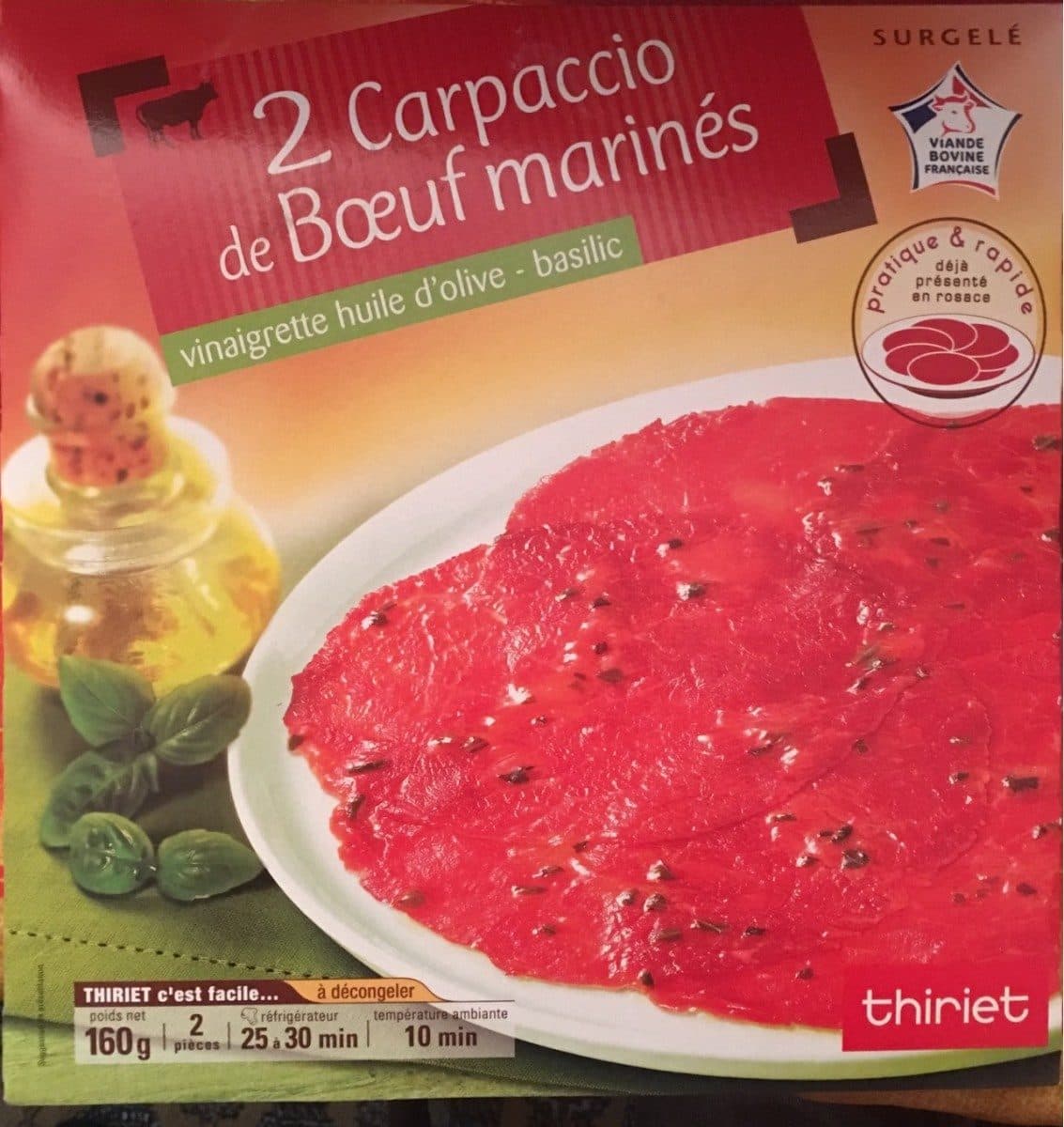 Thiriet 2 Carpaccio de Bœuf Marinés packshot