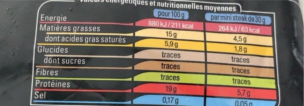Thiriet 10 mini steaks hachés pur boeuf 15% packshot