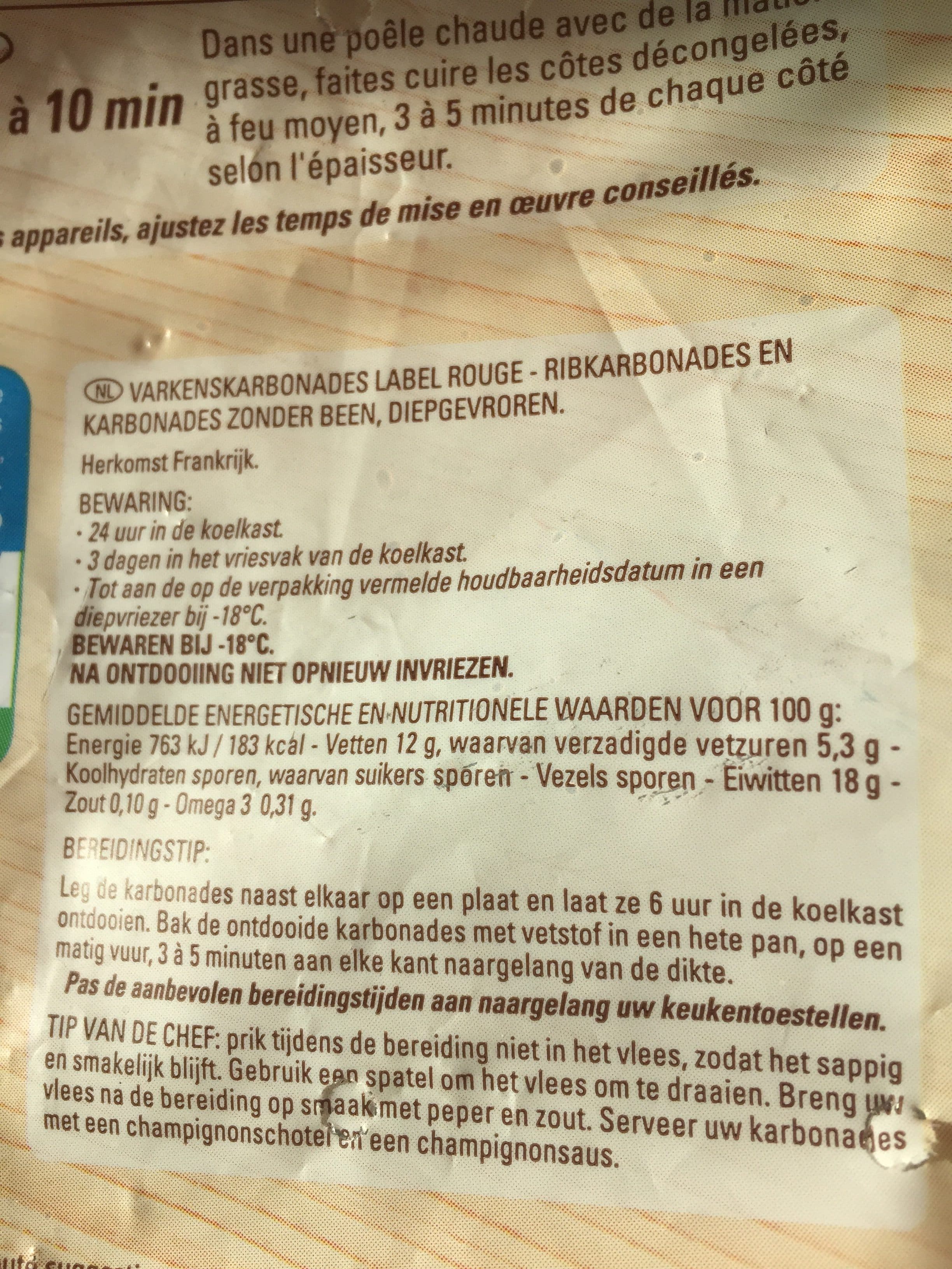 Thiriet Côtes de porc packshot