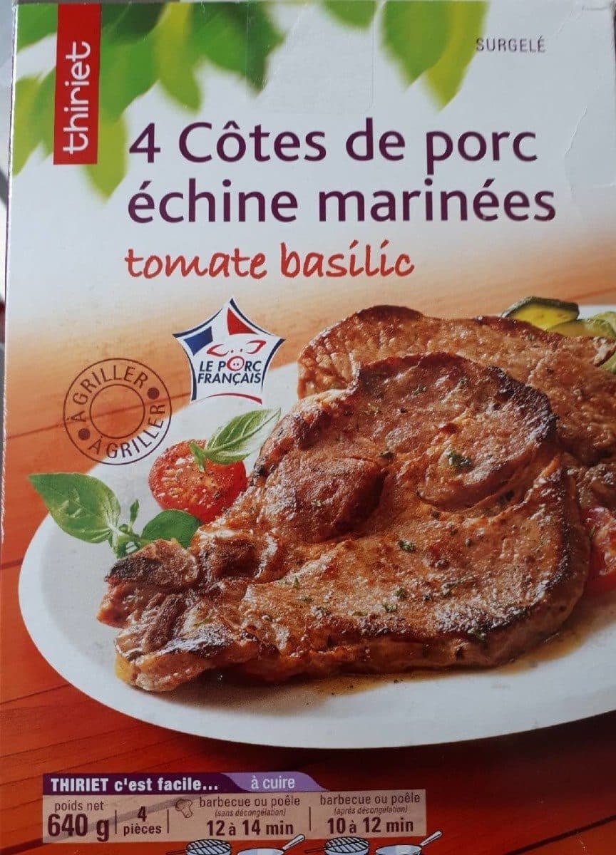 Thiriet 4 côtes de porc échine marinées packshot