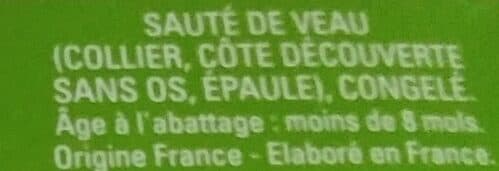 Thiriet Sauté de veau packshot