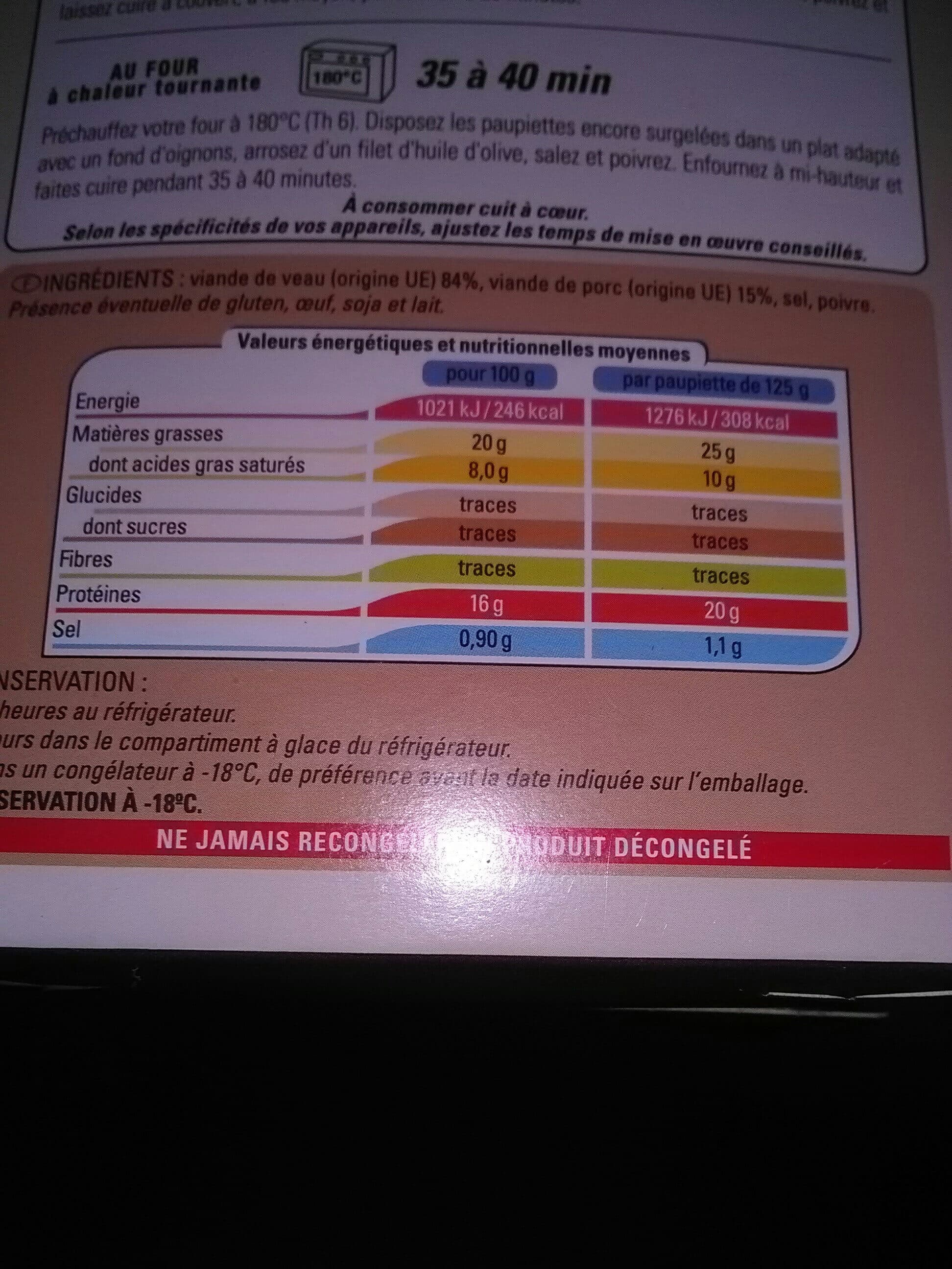 Thiriet Paupiette de veau packshot