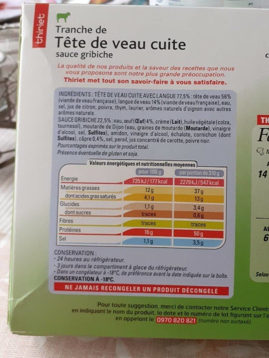 Thiriet Tête de veau packshot