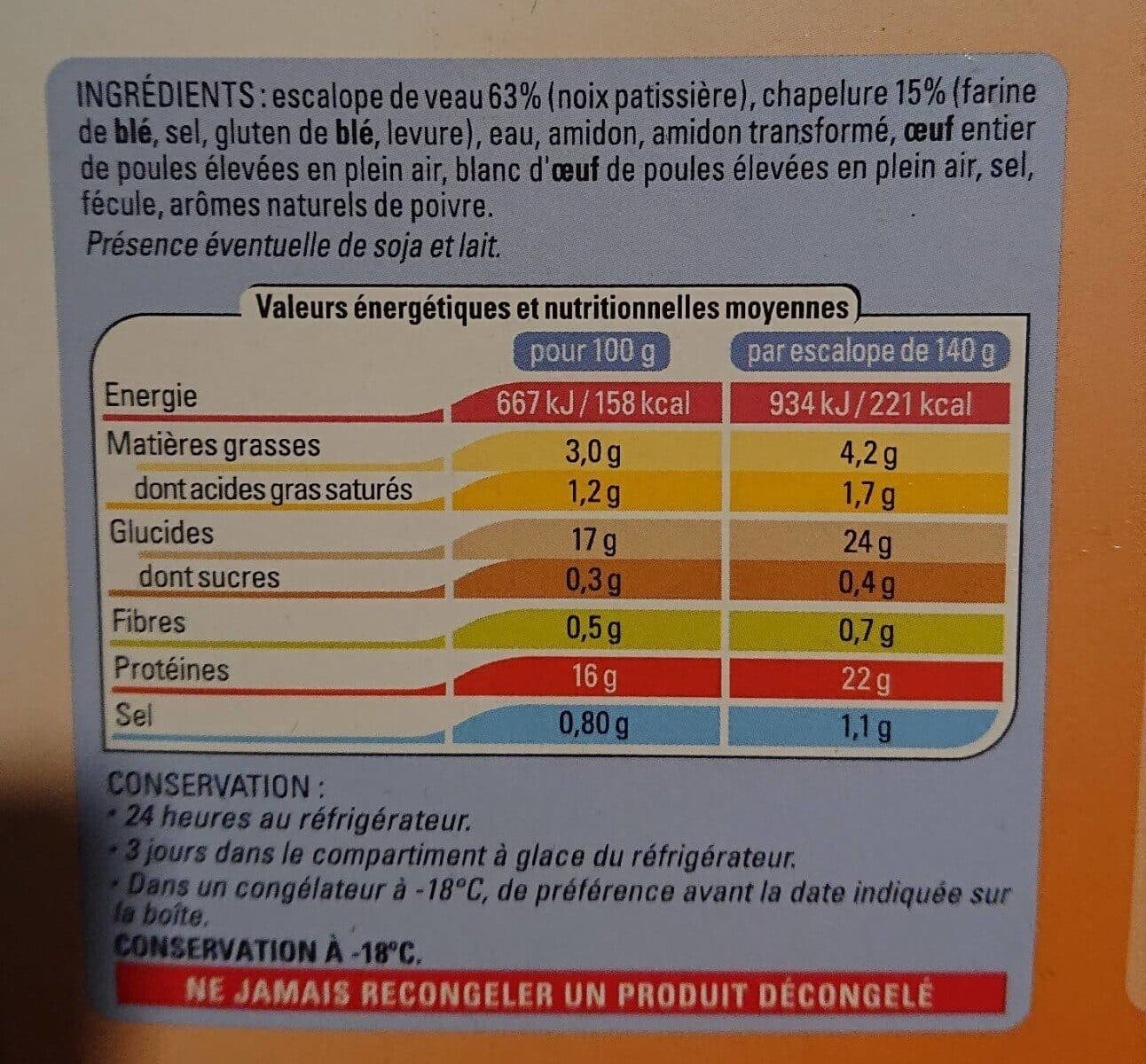 Thiriet Escalopes de veau à la milanaise packshot
