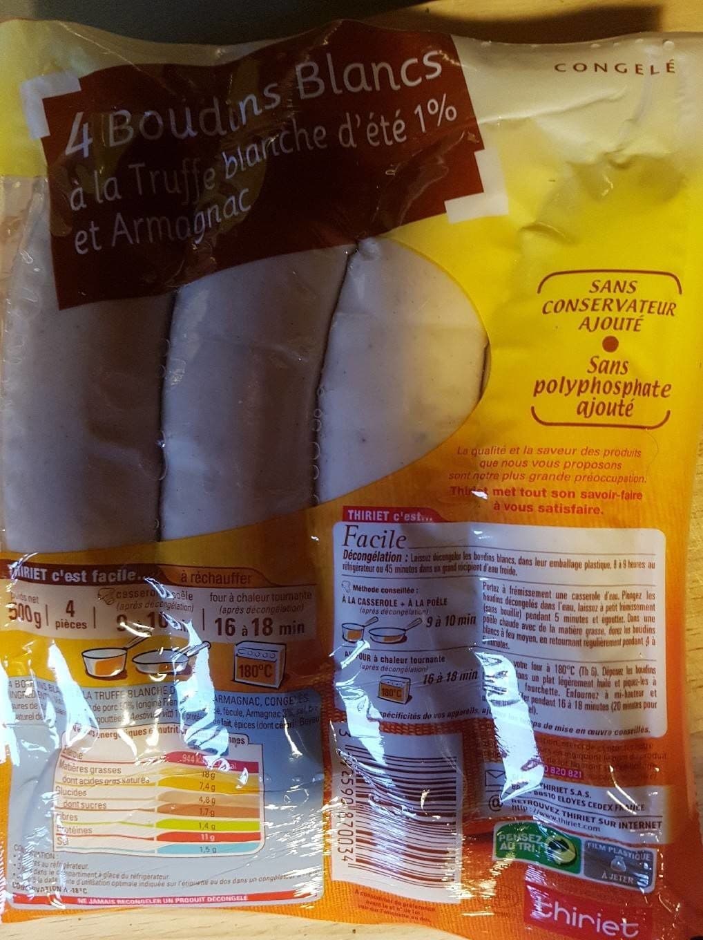Thiriet Boudin blanc thirier x 4 packshot