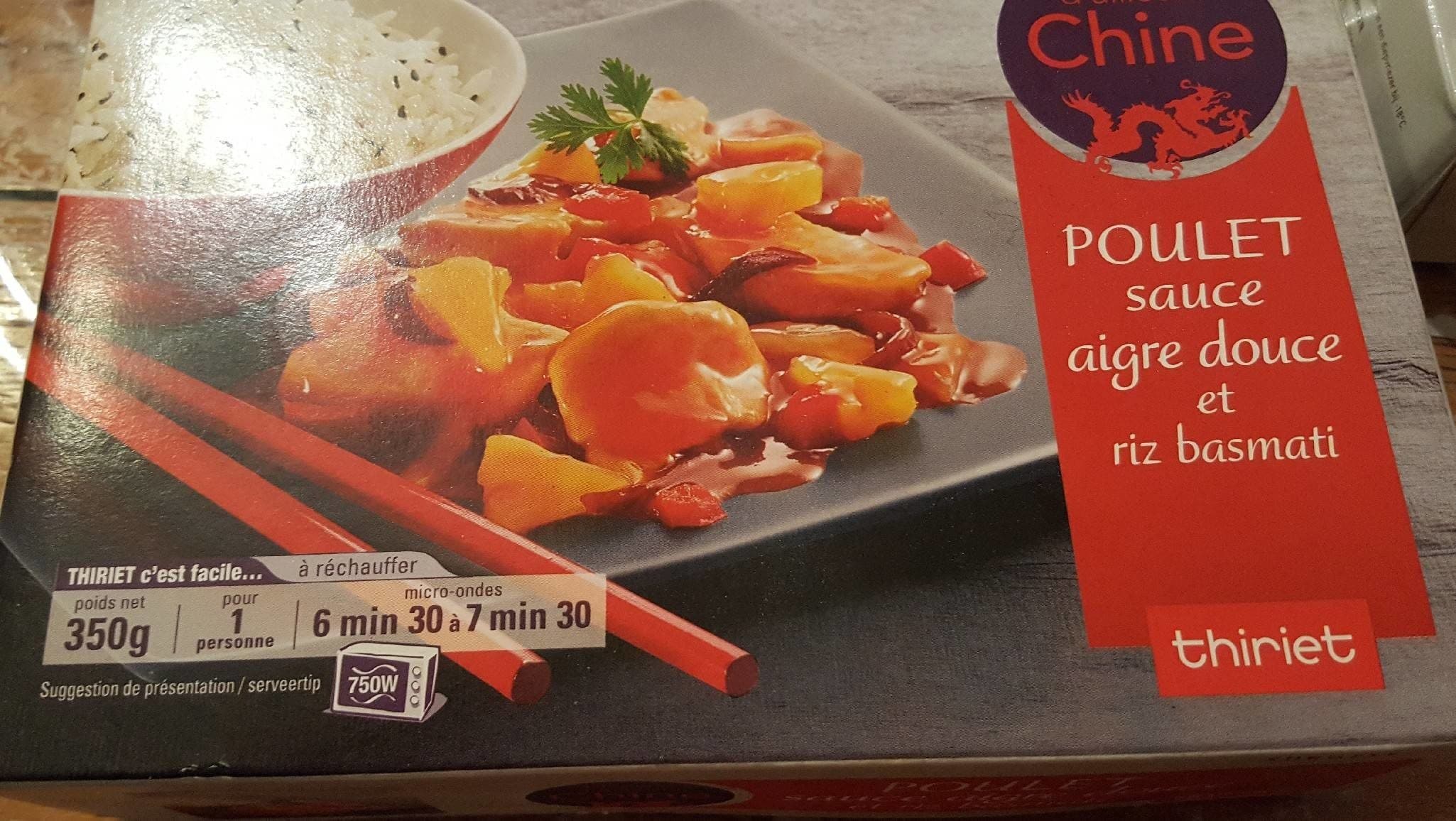 Thiriet Poulet sauce aigre douce et riz basmati packshot