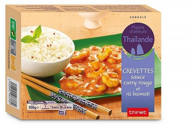 Thiriet Crevettes sauce curry rouge et riz basmati packshot