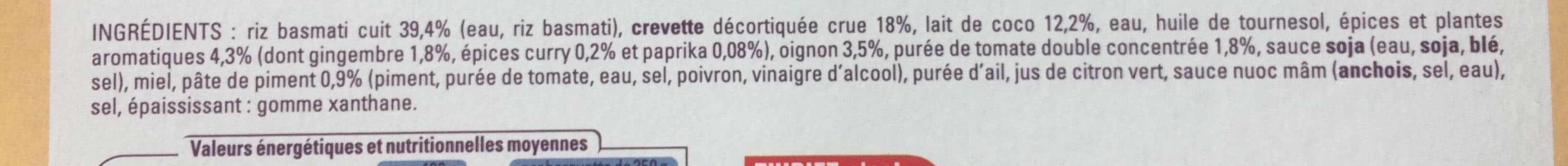Thiriet Crevettes sauce curry rouge et riz basmati packshot