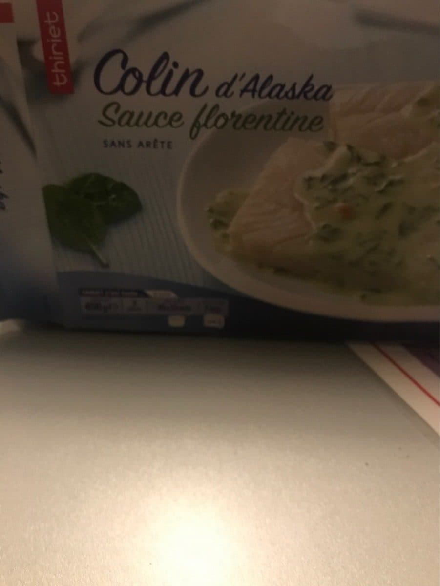 Thiriet Colin d'alaska sauce florentine packshot