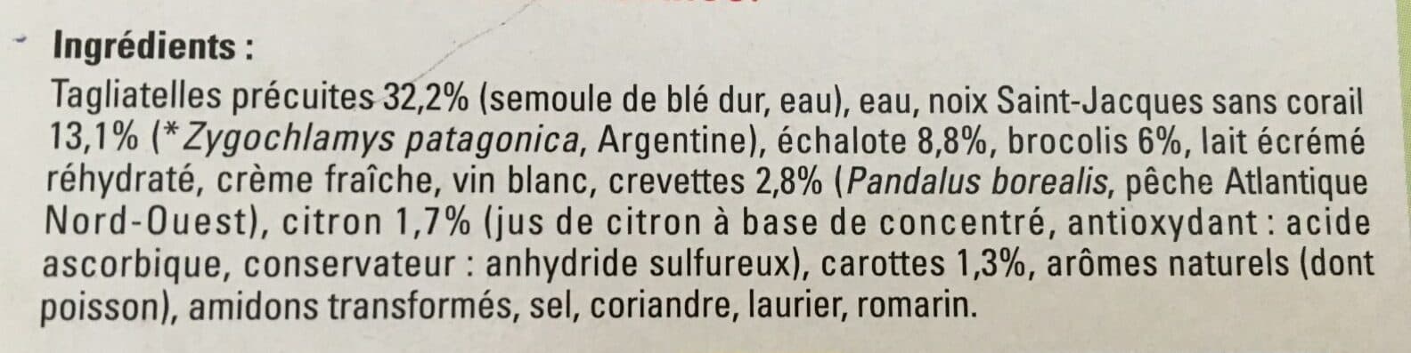 Thiriet Tagliatelles aux saint-jacques et crevettes sauce citronnée packshot