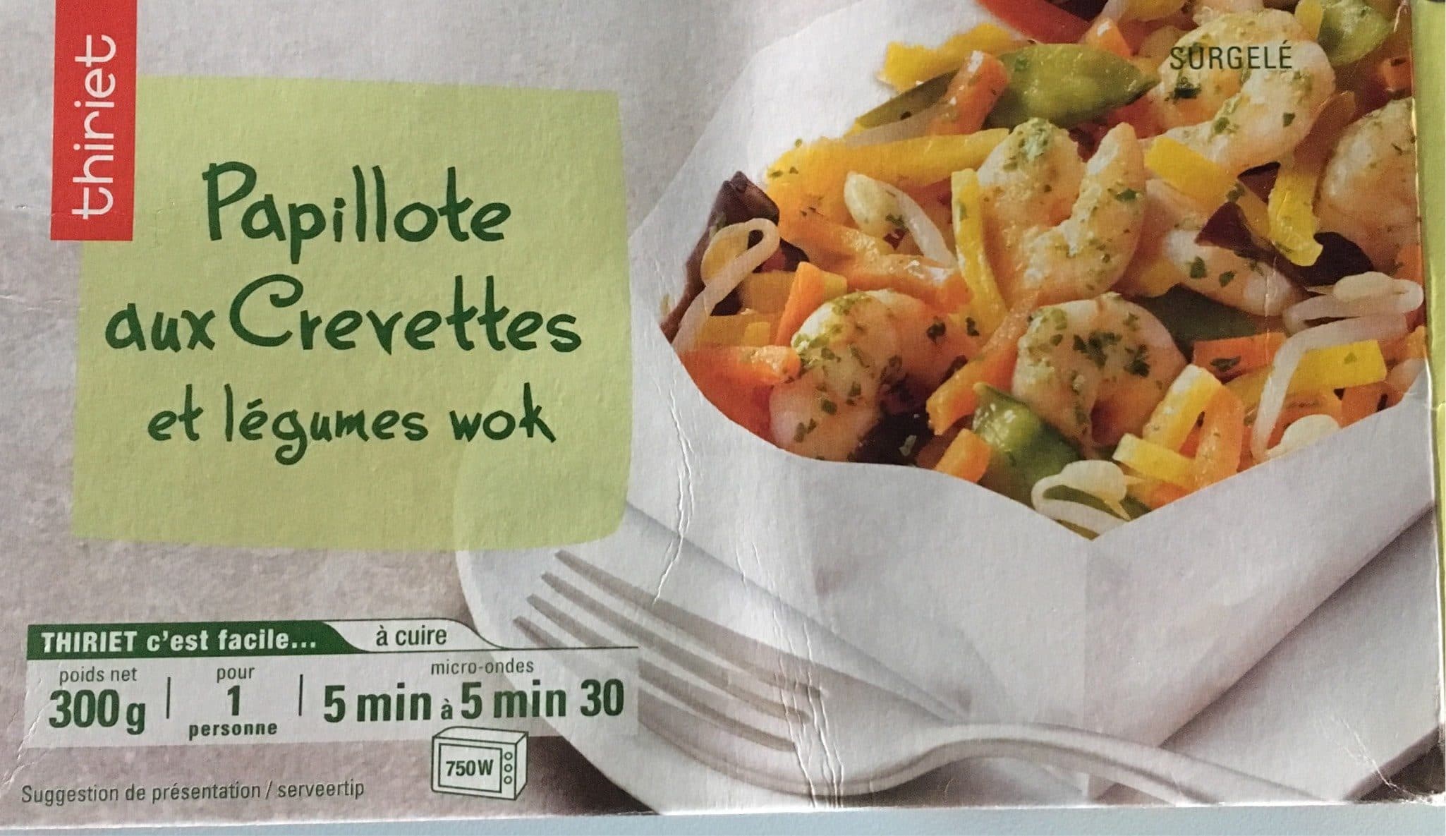 Thiriet Papillote de Crevettes et Légumes Wok packshot
