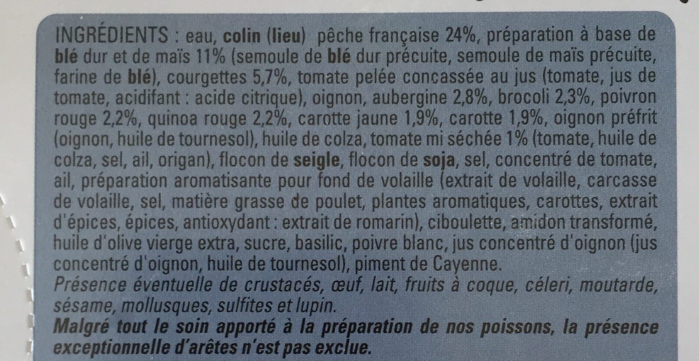 Thiriet colin compotée de légumes et trio de perle packshot