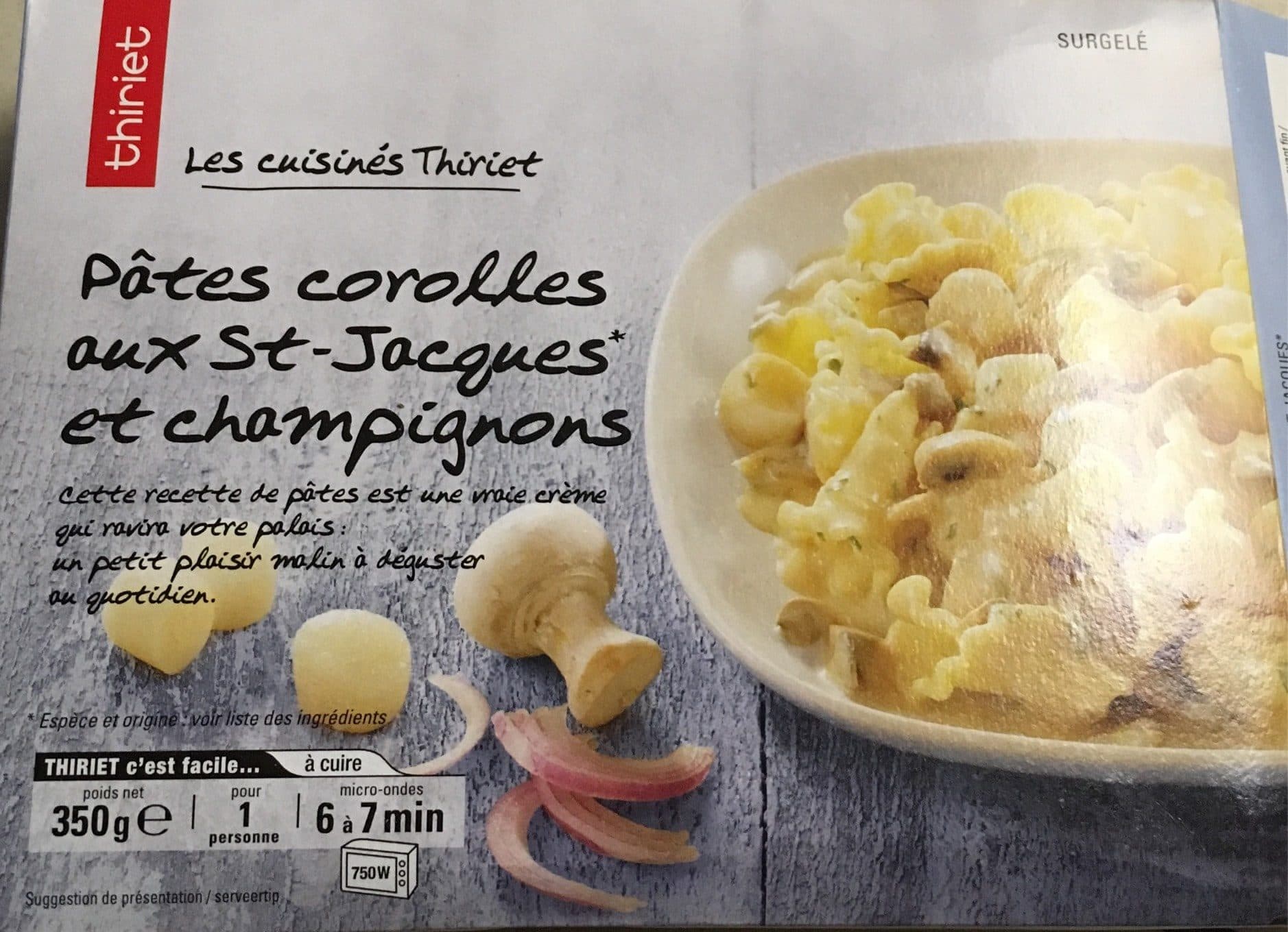 Thiriet Pâte corolles aux st-Jacques et champignons packshot