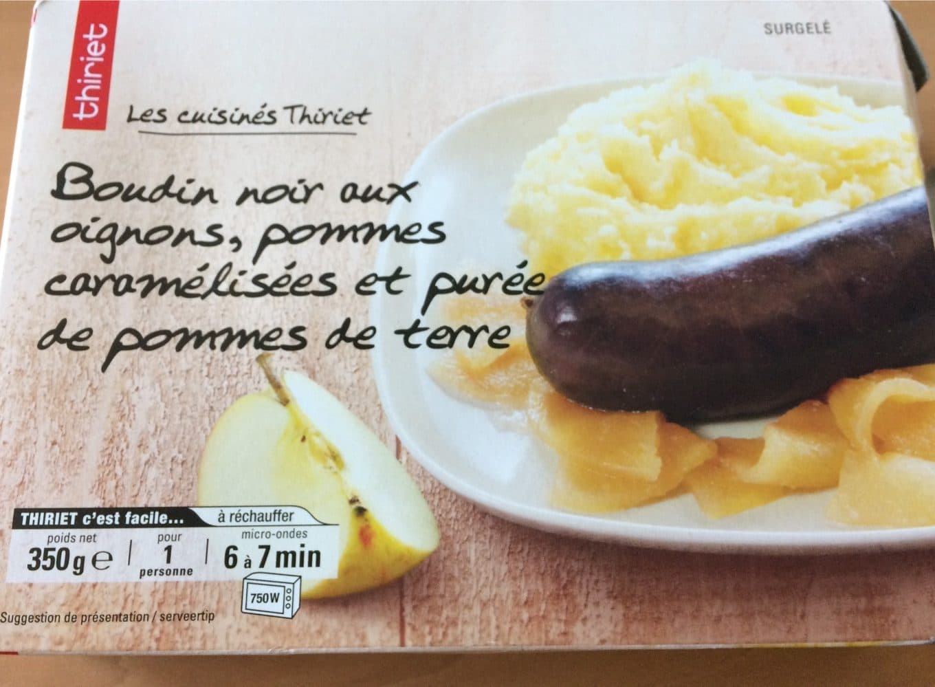 Thiriet Boudin noir aux oignons, pommes caramélisées et purée de pommes de terre packshot