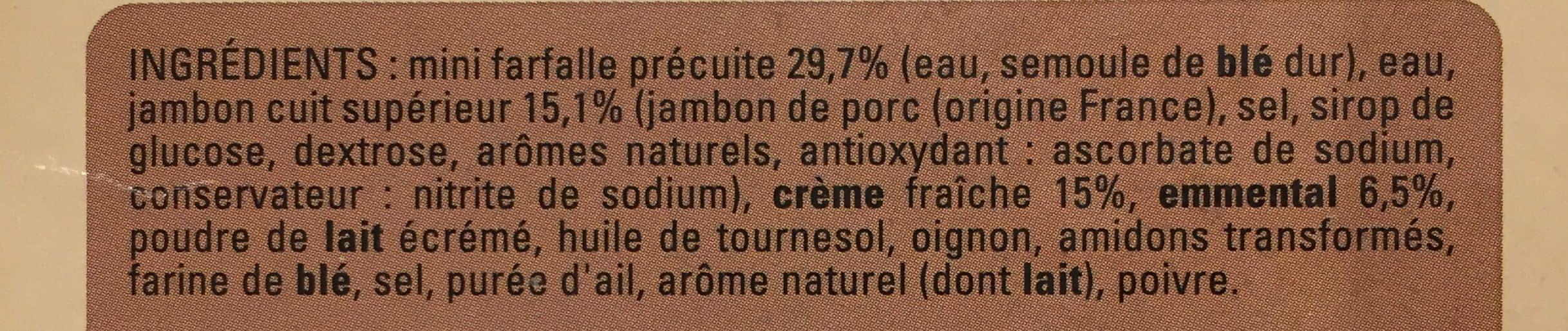 Thiriet Gratin de farfalle au jambon et emmental packshot