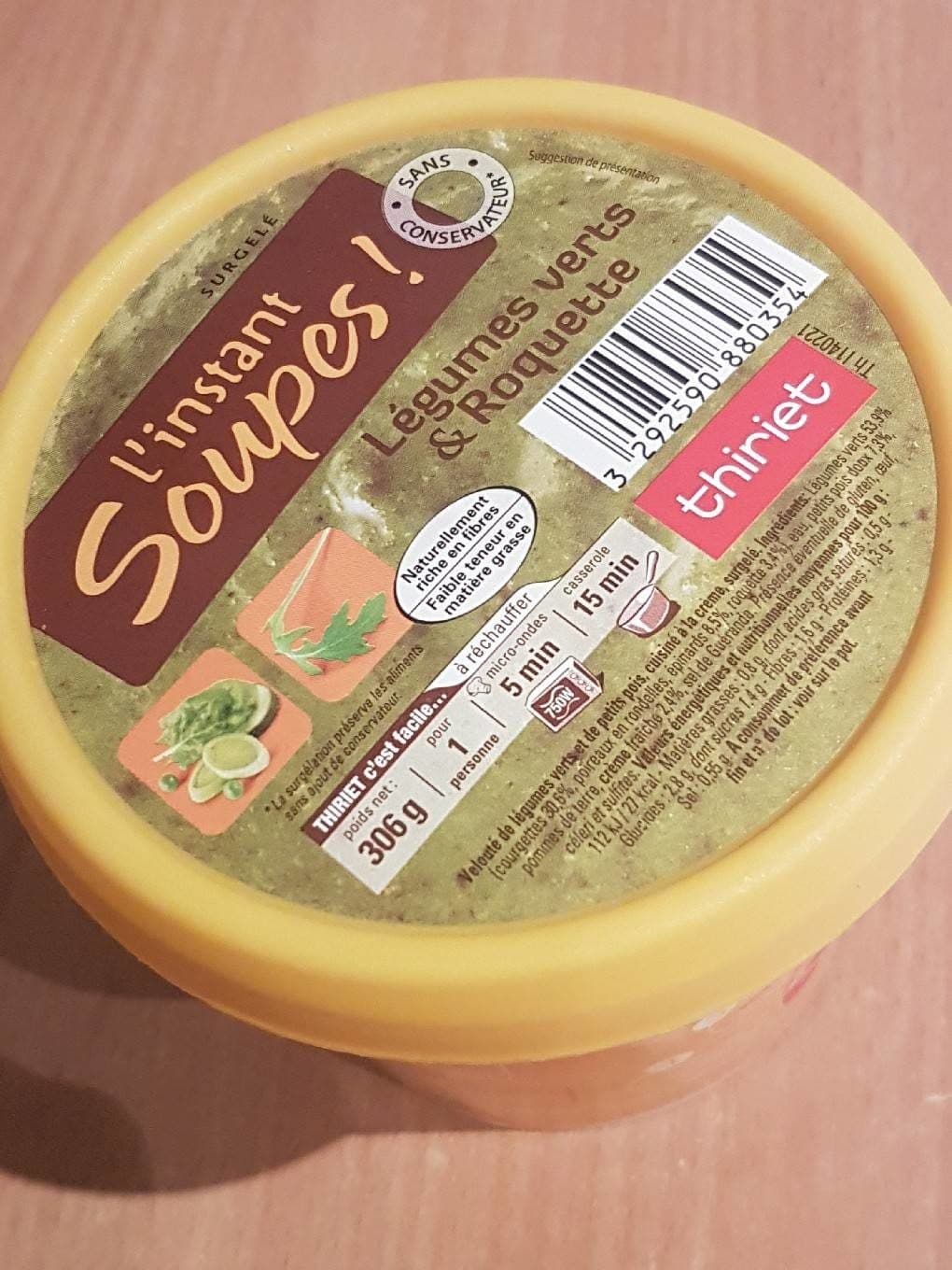 Thiriet Instant soupe légumes verts et roquette packshot