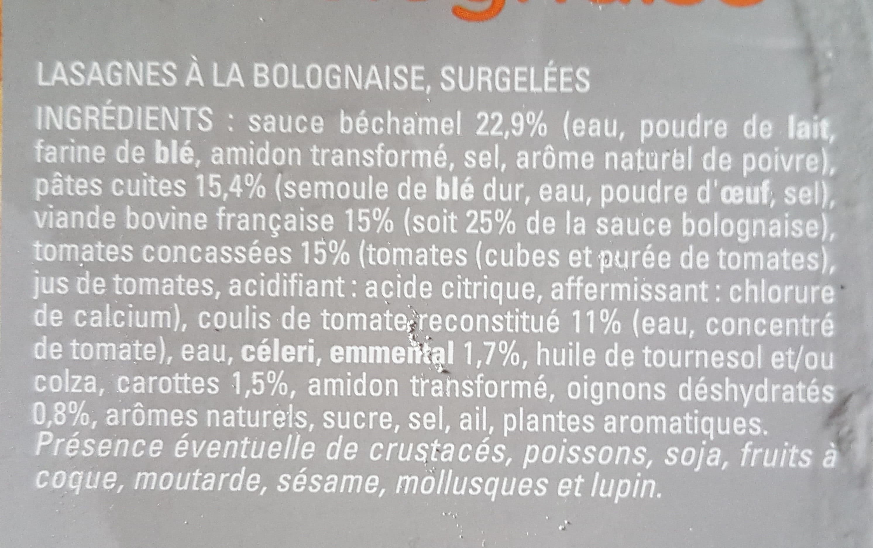 Thiriet Lasagnes à la Bolognaise packshot