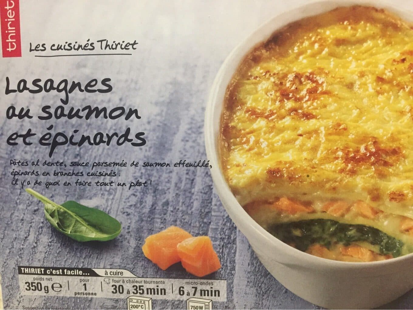 Thiriet Lasagnes saumon epinards packshot