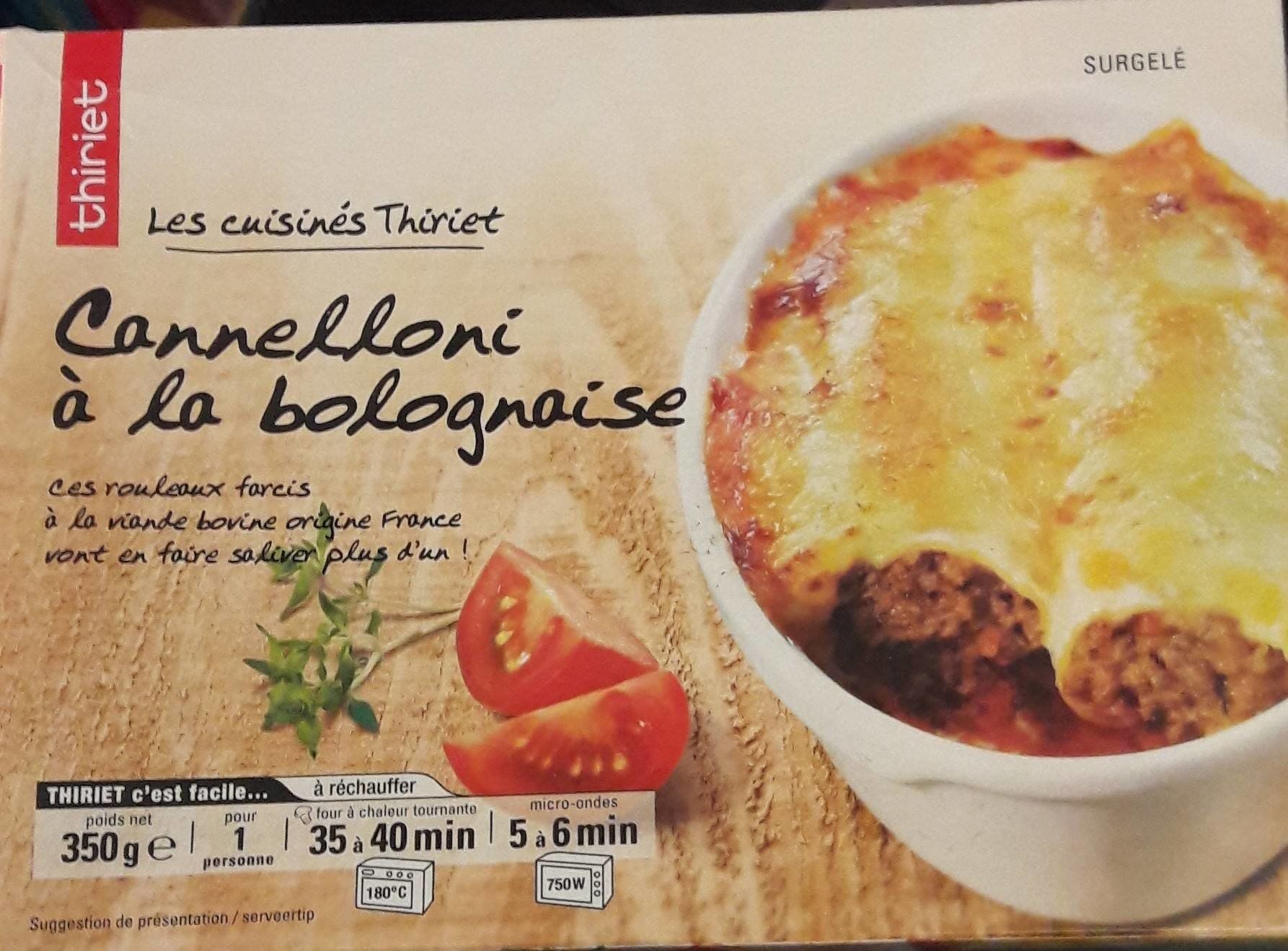 Thiriet Cannelloni a la bolognaise packshot